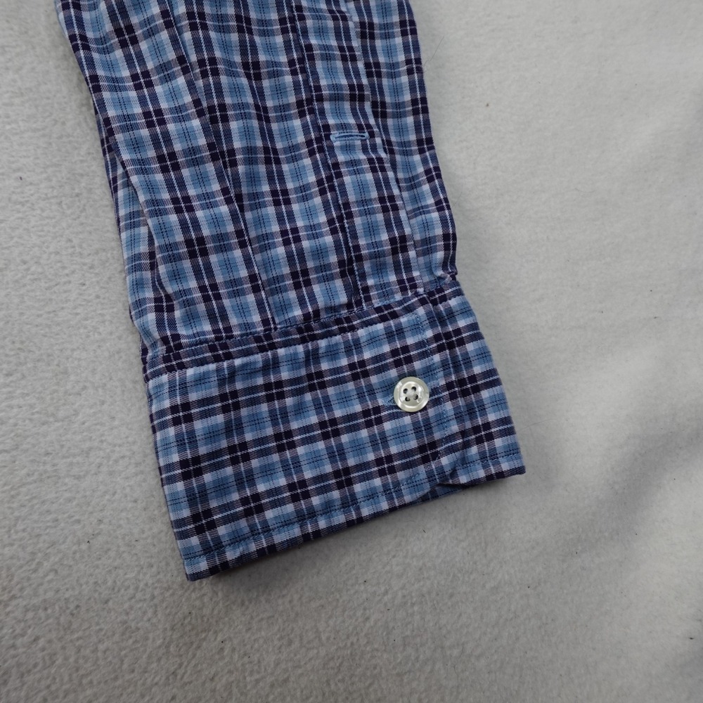 J Press Shirt Mens XXL Blue Plaid Button Down 100% Cotton Trunk Club Preppy - Picture 4 of 12